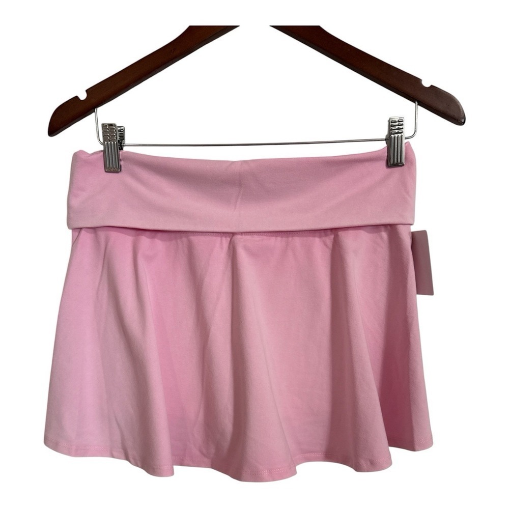 PINK x LoveShackFancy Skirt Skort Womens M Foldover Flirty Build In Short